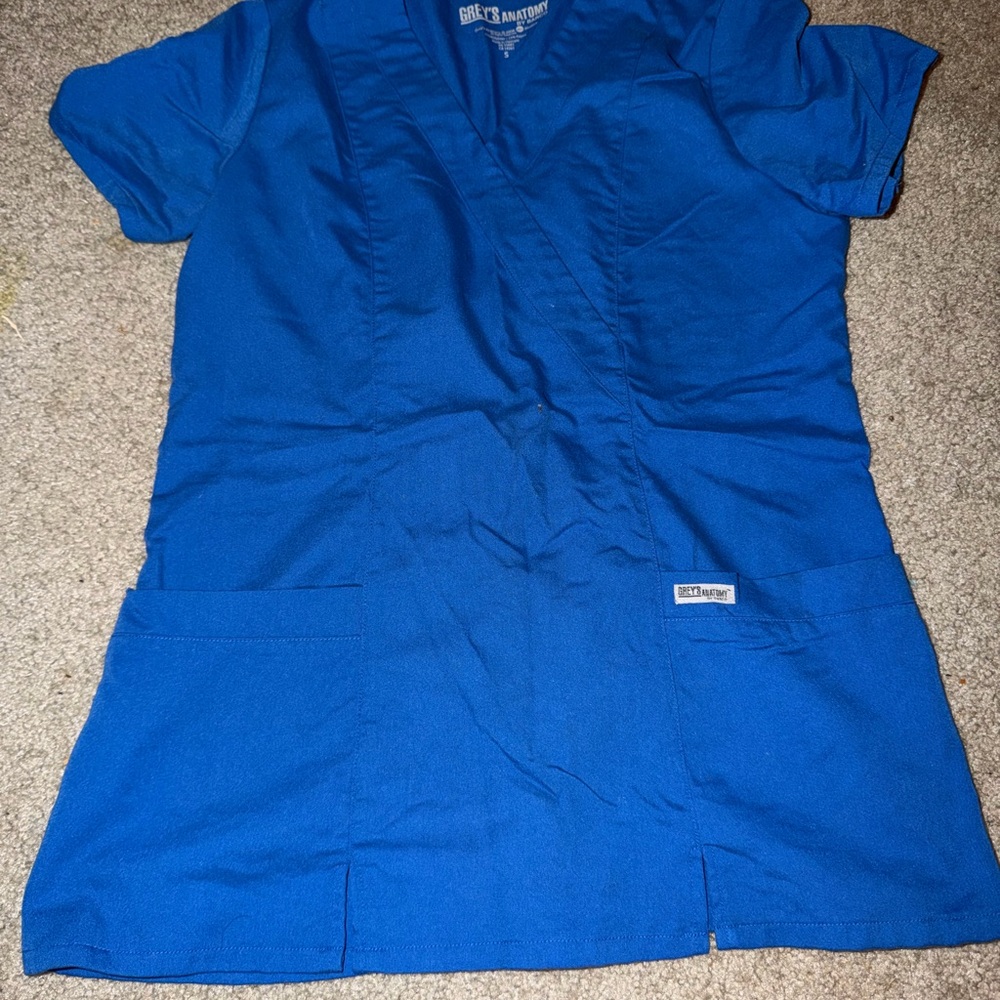 Grey's Anatomy Royal Blue Scrub Top